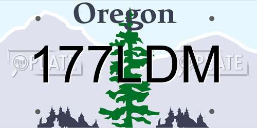 177LDM Oregon License Plate