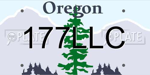 177LLC Oregon License Plate