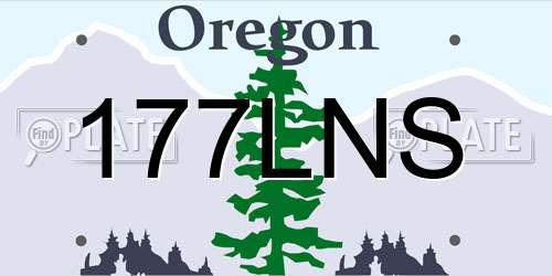 177LNS Oregon License Plate
