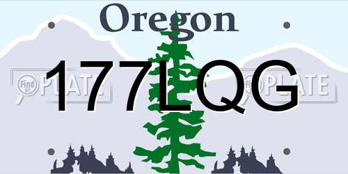 177LQG Oregon License Plate