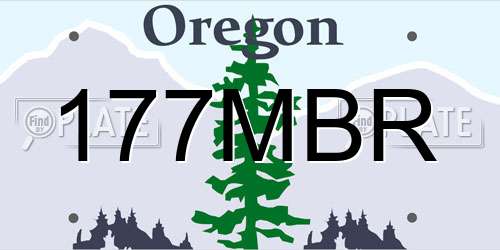 177MBR Oregon License Plate