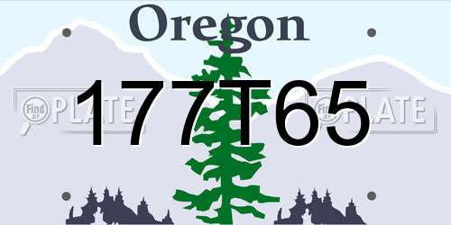 177T65 Oregon License Plate