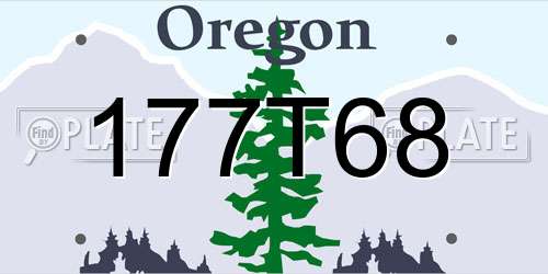 177T68 Oregon License Plate