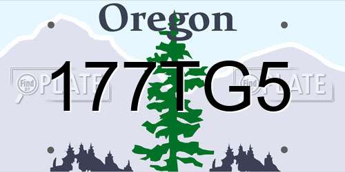177TG5 Oregon License Plate