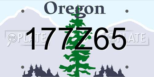 177Z65 Oregon License Plate