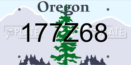 177Z68 Oregon License Plate