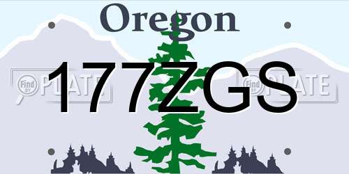 177ZGS Oregon License Plate
