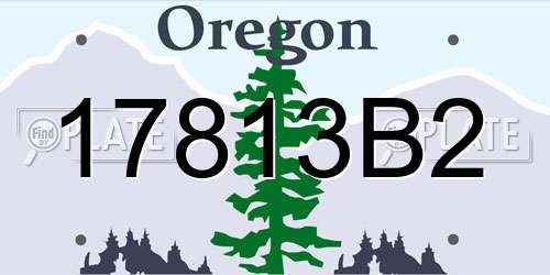 17813B2 Oregon License Plate