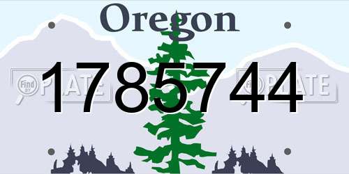 1785744 Oregon License Plate