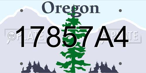 17857A4 Oregon License Plate