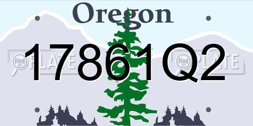 17861Q2 Oregon License Plate