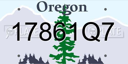 17861Q7 Oregon License Plate