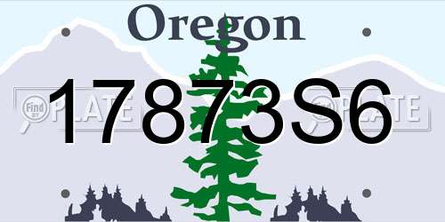 17873S6 Oregon License Plate