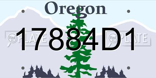 17884D1 Oregon License Plate