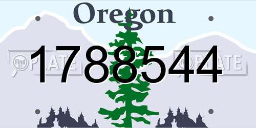 1788544 Oregon License Plate