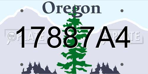 17887A4 Oregon License Plate