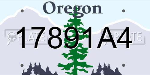 17891A4 Oregon License Plate