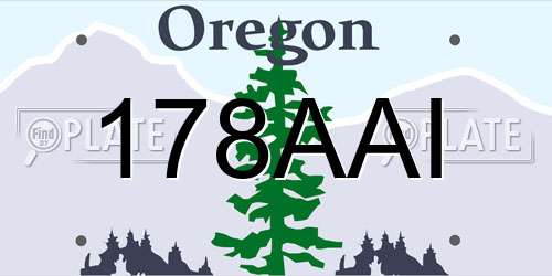 178AAI Oregon License Plate