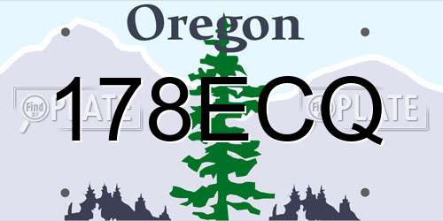 178ECQ Oregon License Plate