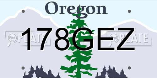 178GEZ Oregon License Plate