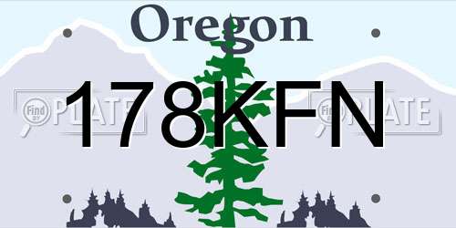 178KFN Oregon License Plate