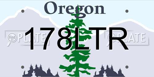 178LTR Oregon License Plate