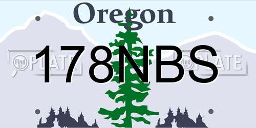 178NBS Oregon License Plate