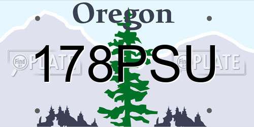 178PSU Oregon License Plate