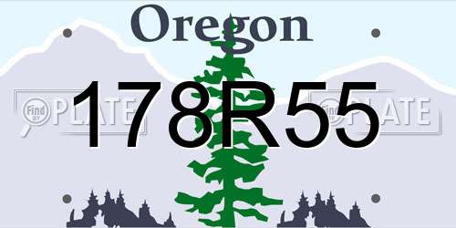 178R55 Oregon License Plate