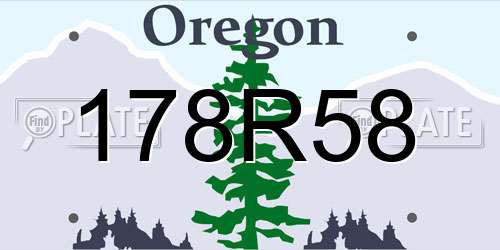 178R58 Oregon License Plate