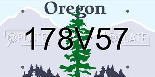 178V57 Oregon License Plate