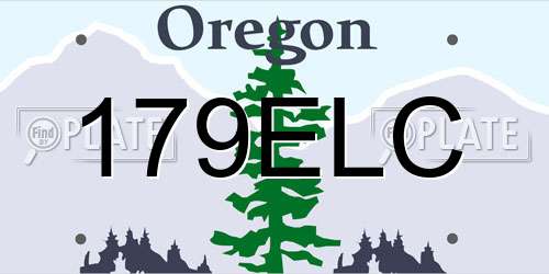 179ELC Oregon License Plate
