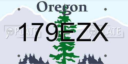 179EZX Oregon License Plate