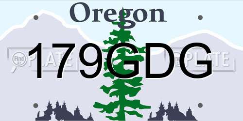 179GDG Oregon License Plate