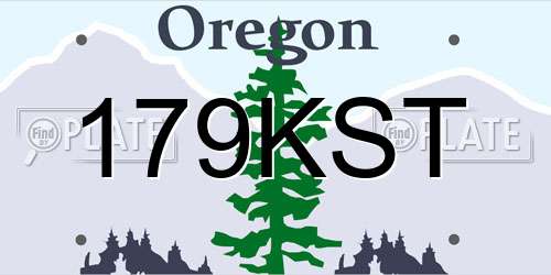 179KST Oregon License Plate