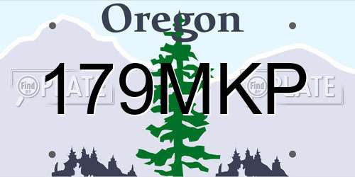 179MKP Oregon License Plate