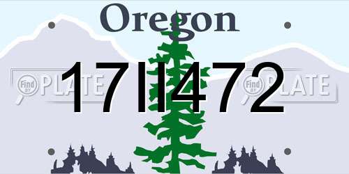 17II472 Oregon License Plate