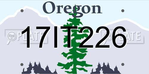 17IT226 Oregon License Plate