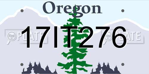 17IT276 Oregon License Plate