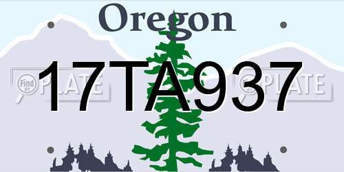 17TA937 Oregon License Plate