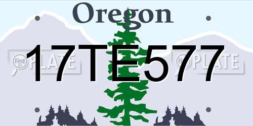 17TE577 Oregon License Plate