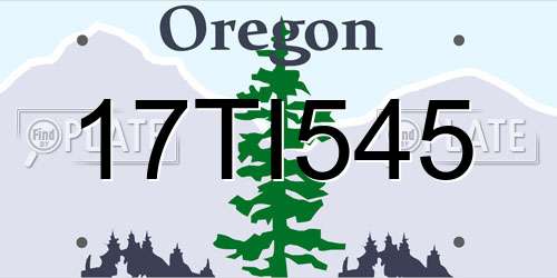 17TI545 Oregon License Plate
