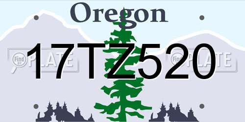 17TZ520 Oregon License Plate