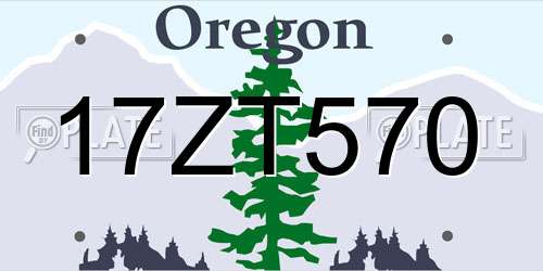 17ZT570 Oregon License Plate