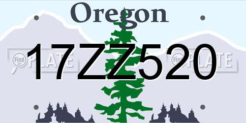 17ZZ520 Oregon License Plate