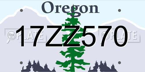 17ZZ570 Oregon License Plate