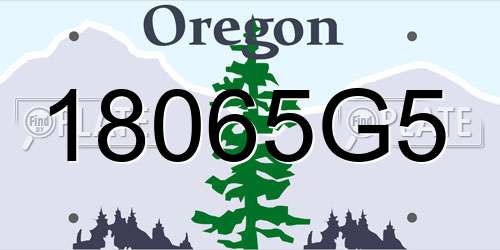 18065G5 Oregon License Plate