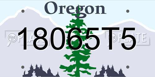 18065T5 Oregon License Plate