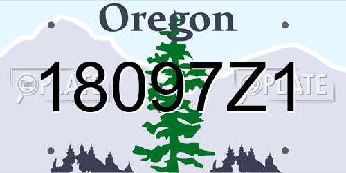 18097Z1 Oregon License Plate