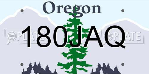 180JAQ Oregon License Plate